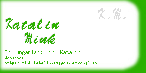 katalin mink business card